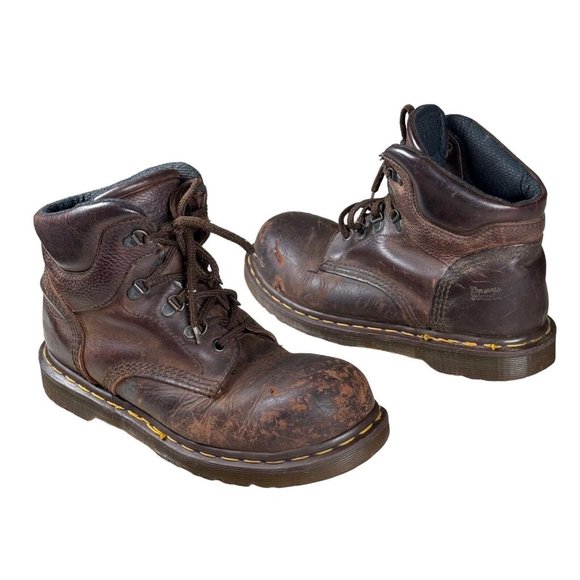 Vintage Doc Martens Men's US 9 UK 8 Steel Toe Safety Work Boots Made In England‎ - Picture 1 of 15